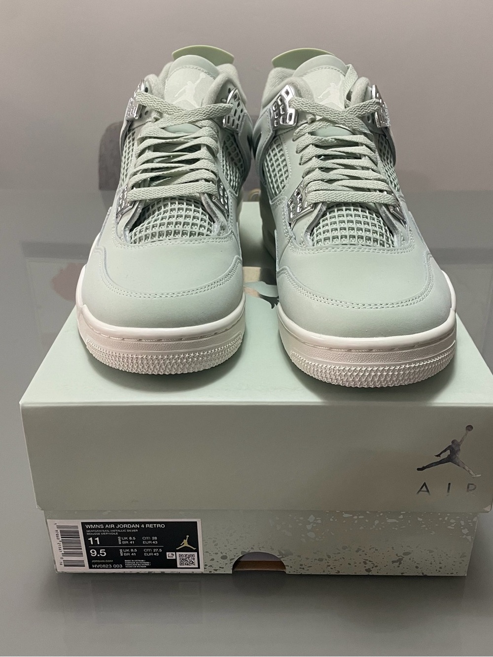 Jordan 4 Retro Men's Sneakers - Seafoam